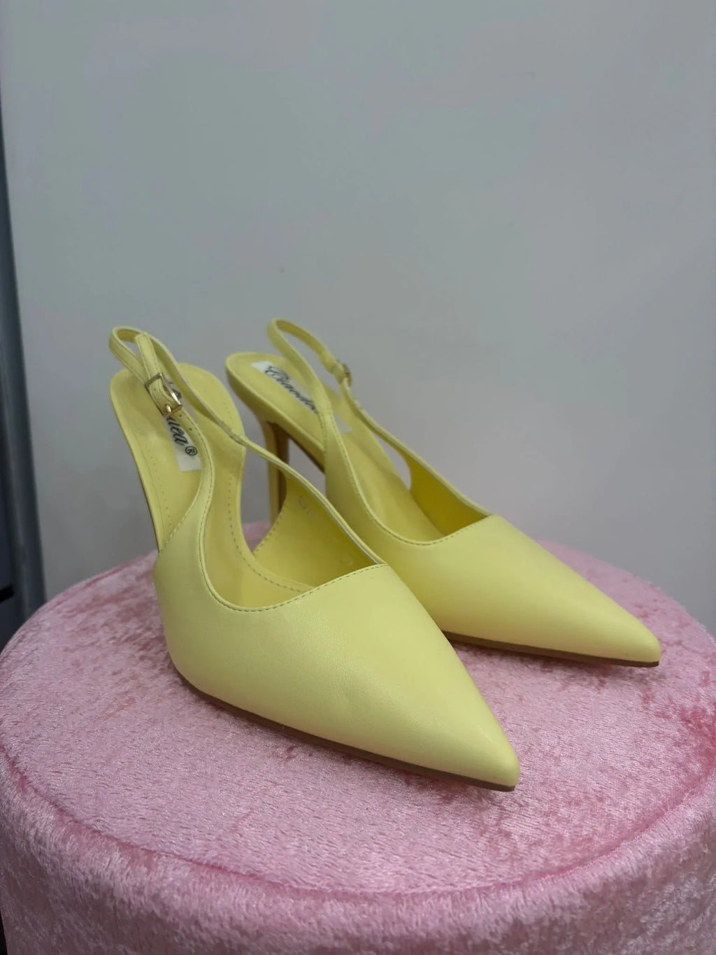 Décolleté ecopelle yellow - R7 Maison